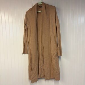Banana Republic Camel Color Cardigan Sweater Duster Small Open Front